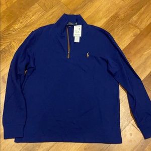 Navy polo pullover